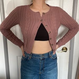 Pink Wild Fable Cropped Cardigan